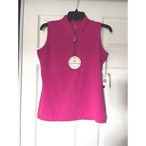 Tail White Label Maui Pink Sleeveless Golf Tennis Top UPF 50 Womens S